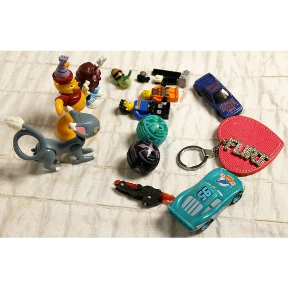 Miscellaneous Bag of Toys -12 Pooh Bear Lightning McQueen Light Saber Mr Raisin - Picture 6 of 12